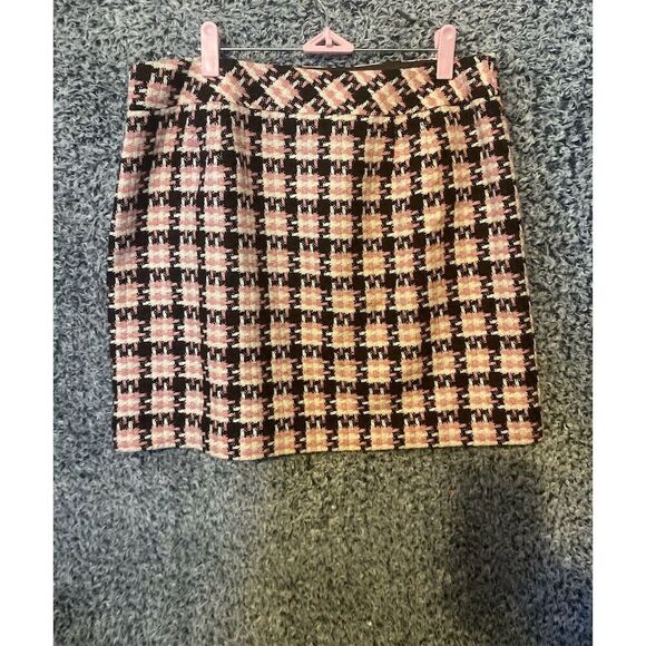 Ann Taylor LOFT Petites Plaid Skirt Size 14 Knee Length Multicolor - Picture 5 of 7